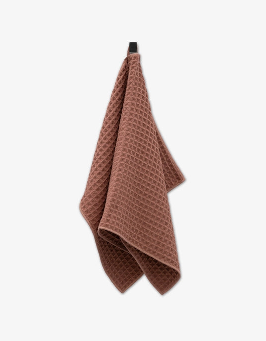 Geometry Waffle Hand Towel - DUSTY ROSE