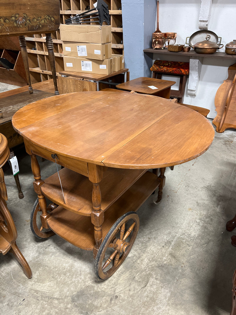 Drop Leaf Tea Cart Vintage