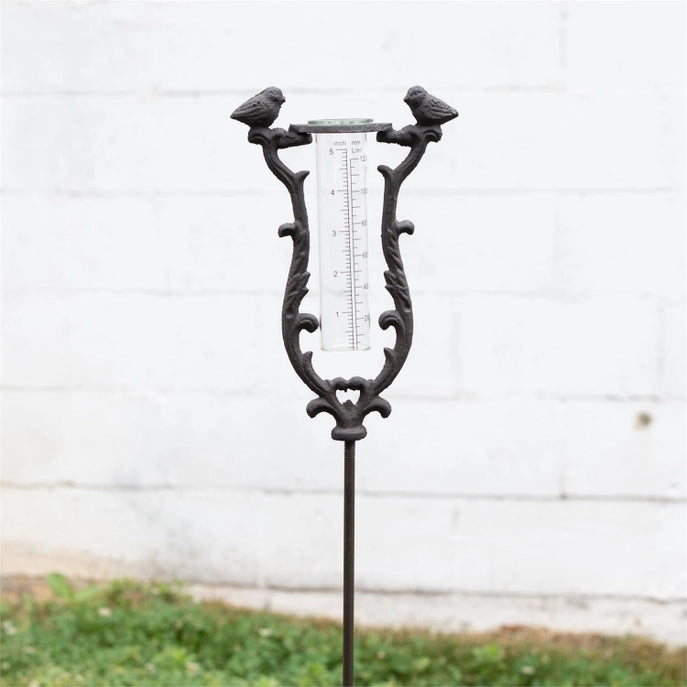 Garden Stake Rain Gauge W/ GLASS INSERT