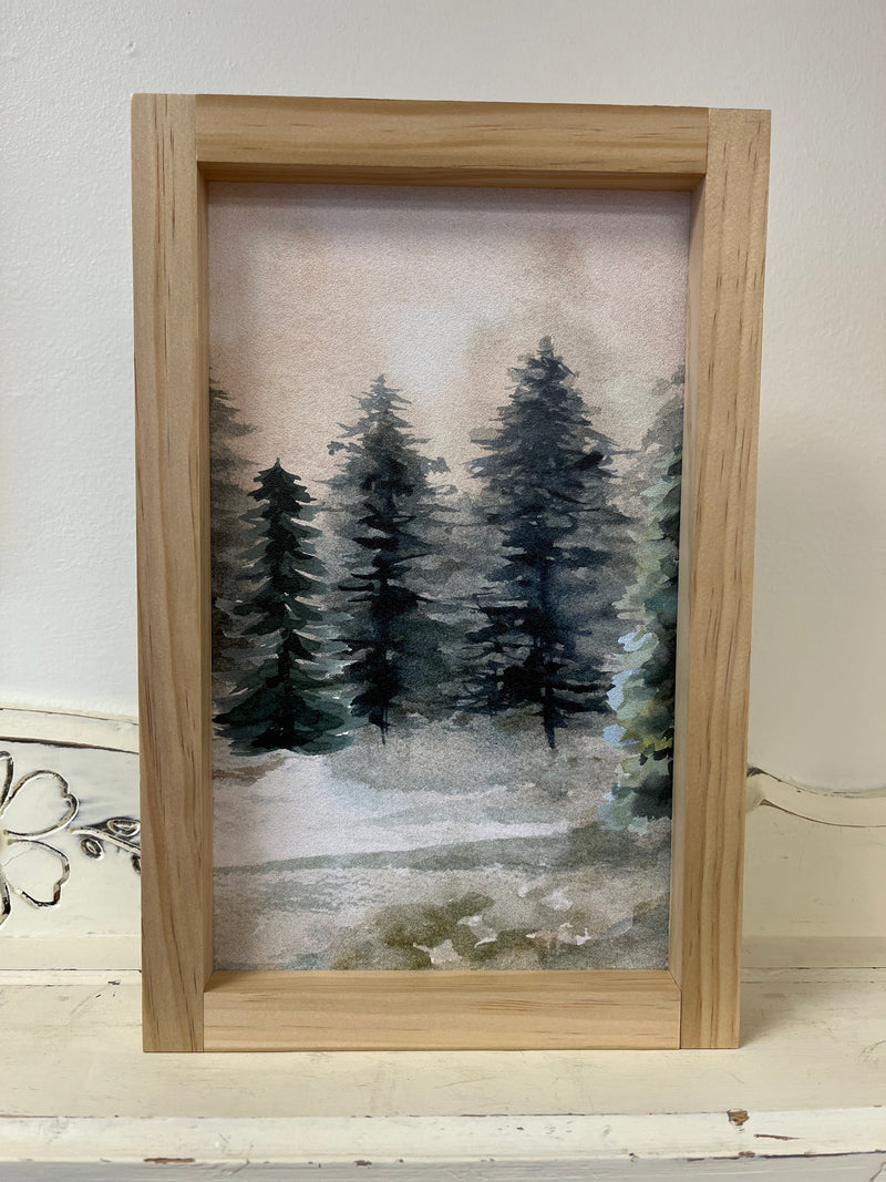 8x12 Evergreen Forest -LIGHT OAK