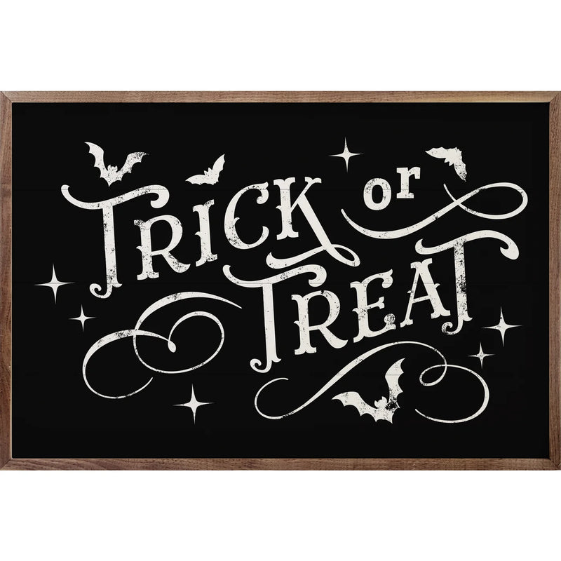 8X5 Trick or Treat Framed Sign