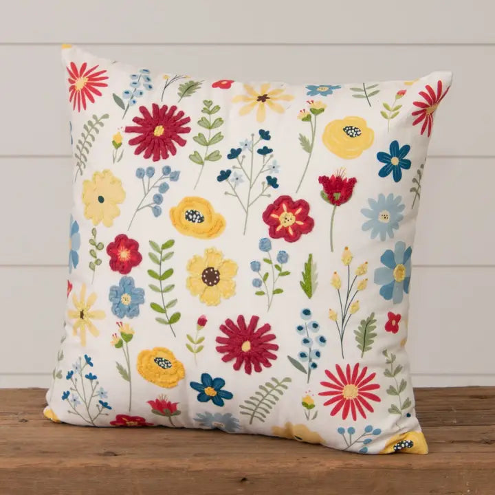 Scattered Petals Floral Pillow