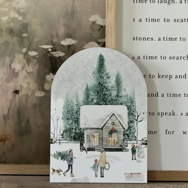 Large Winter House Scene Arch