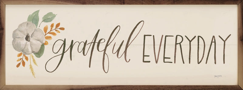 36x12 Grateful Everyday Framed Sign