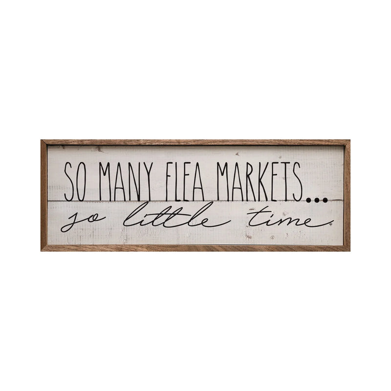24x8 So Many Flea Markets Framed Wall Decor