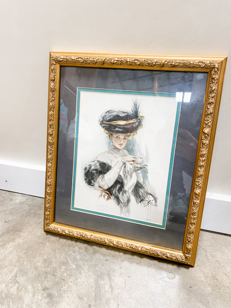 Framed Fisher Artwork “Fisher Girl” – Bobbs-Merrill Co.