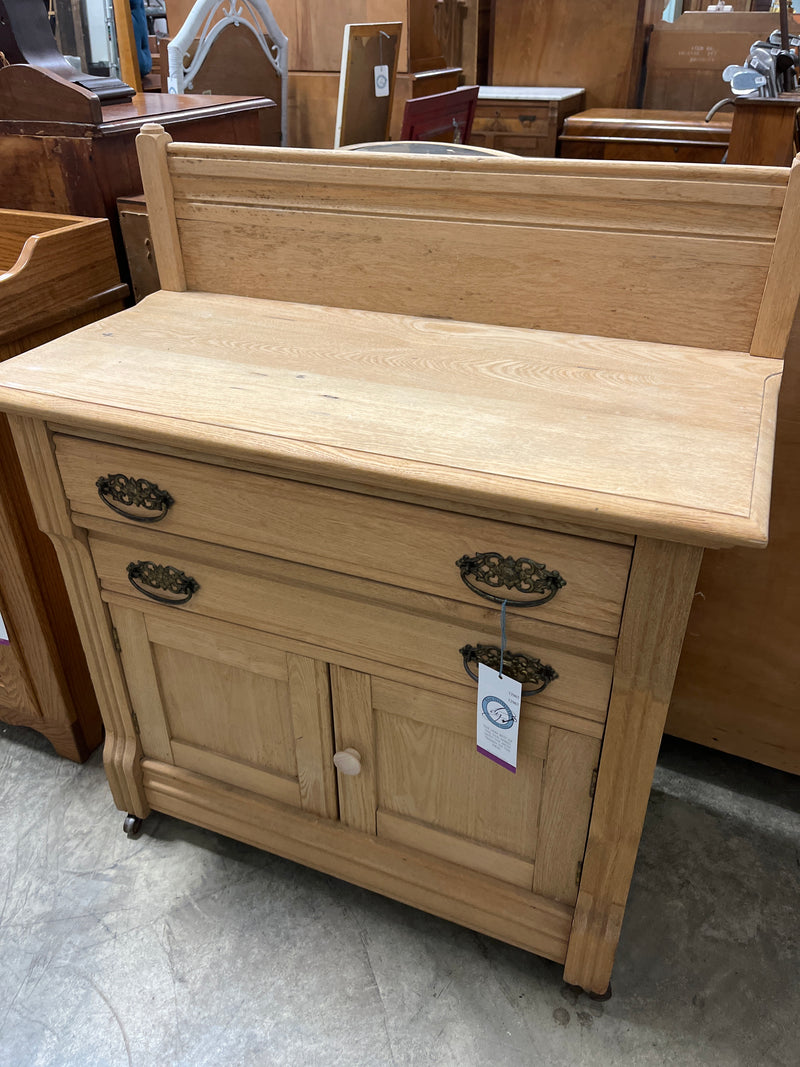 Natural Wood Washstand Antique