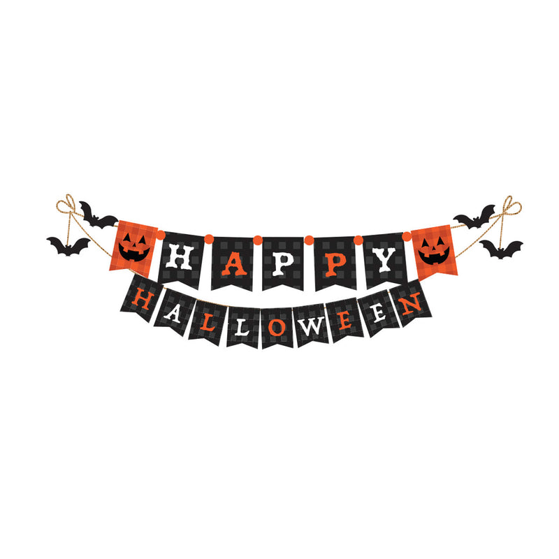 Halloween Burlap String Banner - Bats