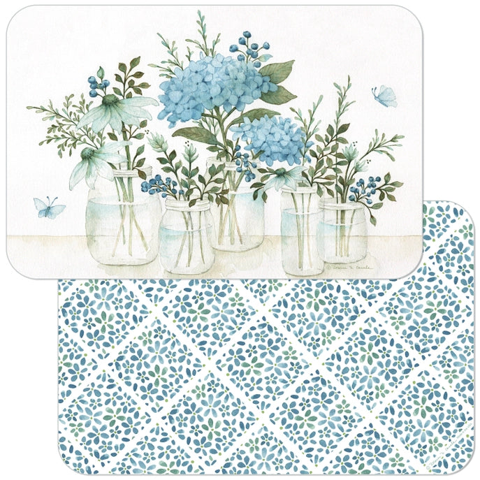 Mason Jars & Florals Reversible Plastic Placemat