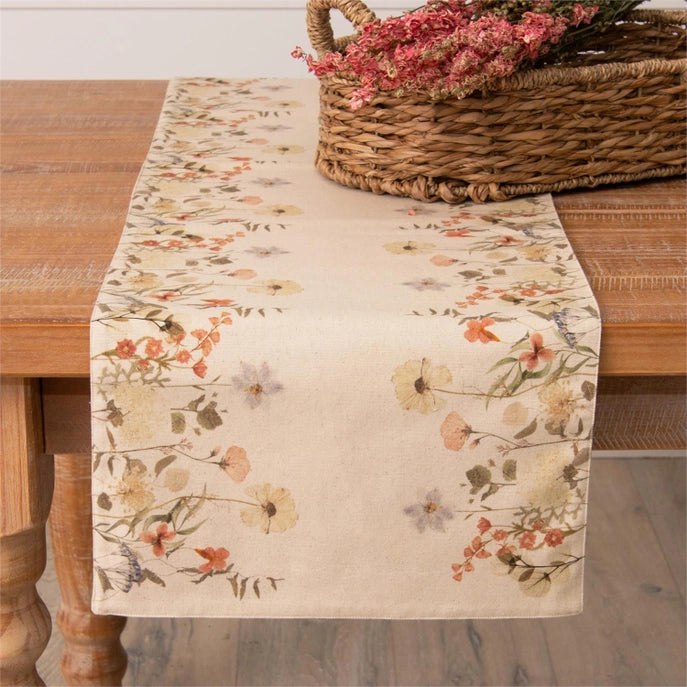 Dried Flowers Table Runner