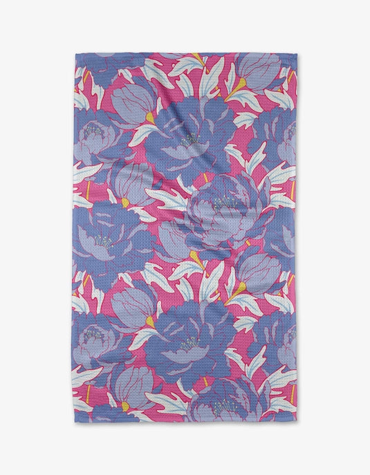 Geometry Tea Towel - Blooming Peonies