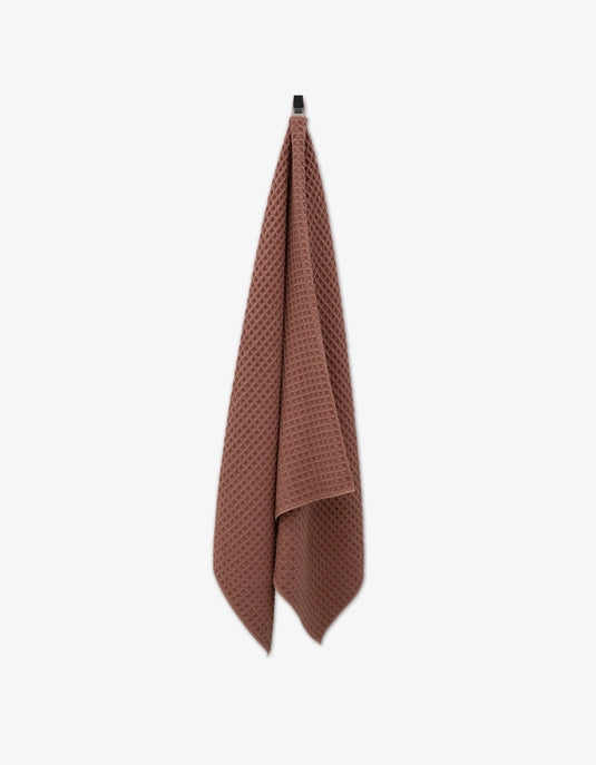 Geometry Waffle Bath Towel - DUSTY ROSE