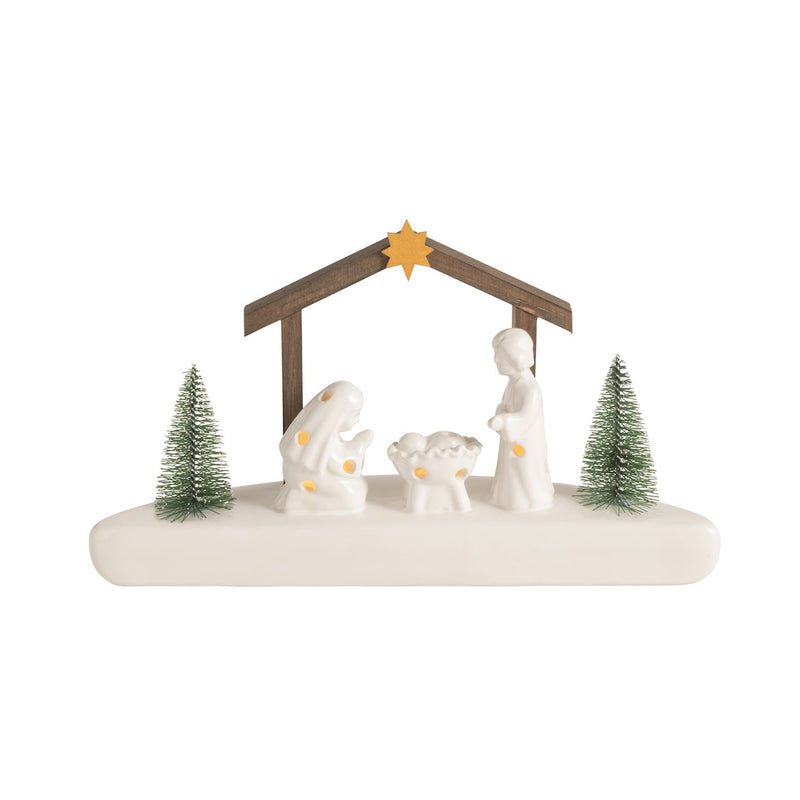 Large Scene Nativity Light Up Sitter