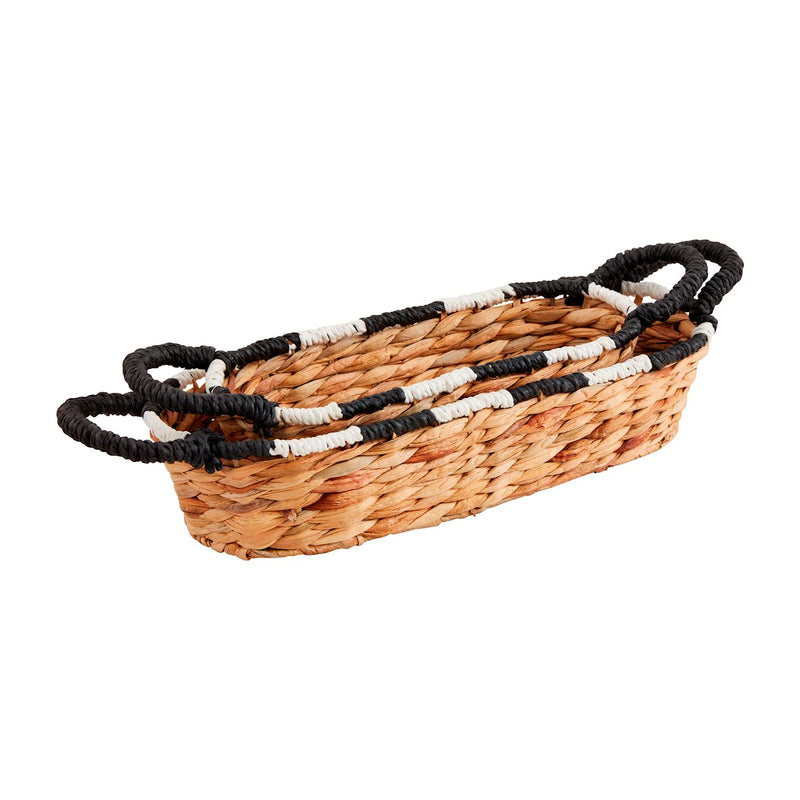Striped Edge Bread Basket