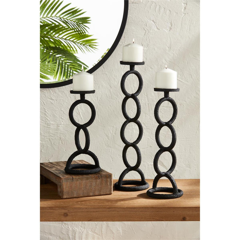 Black Chain Link Candlestick