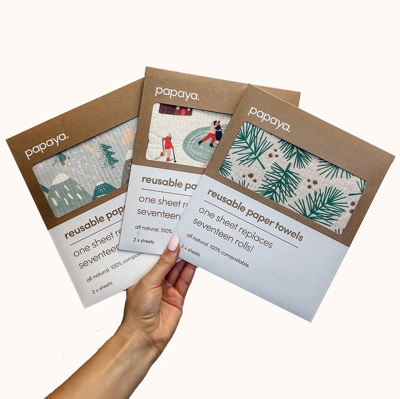 Papaya® Holiday Reusable Paper Towel - 2 pack