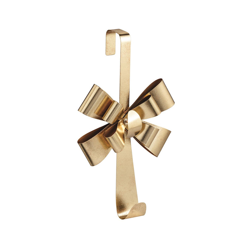 Gold Metal Bow Wreath Hanger