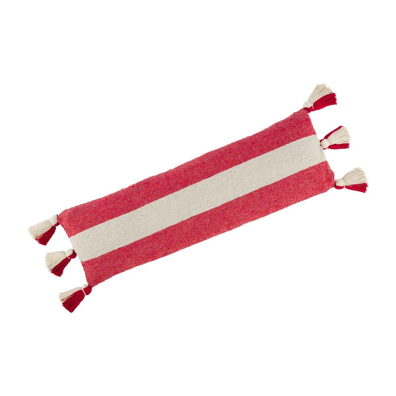 Red / White Stripe Long Pillow