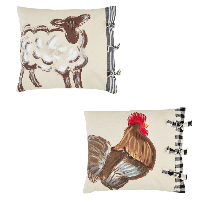 Farm Animal Painted Pillow