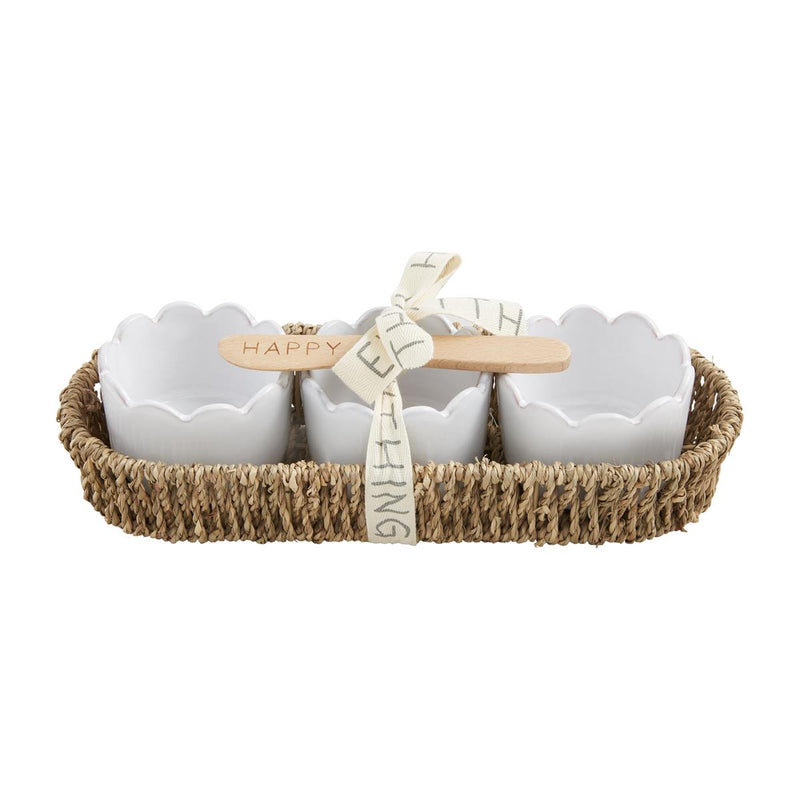 Scalloped Tidbit & Basket Set