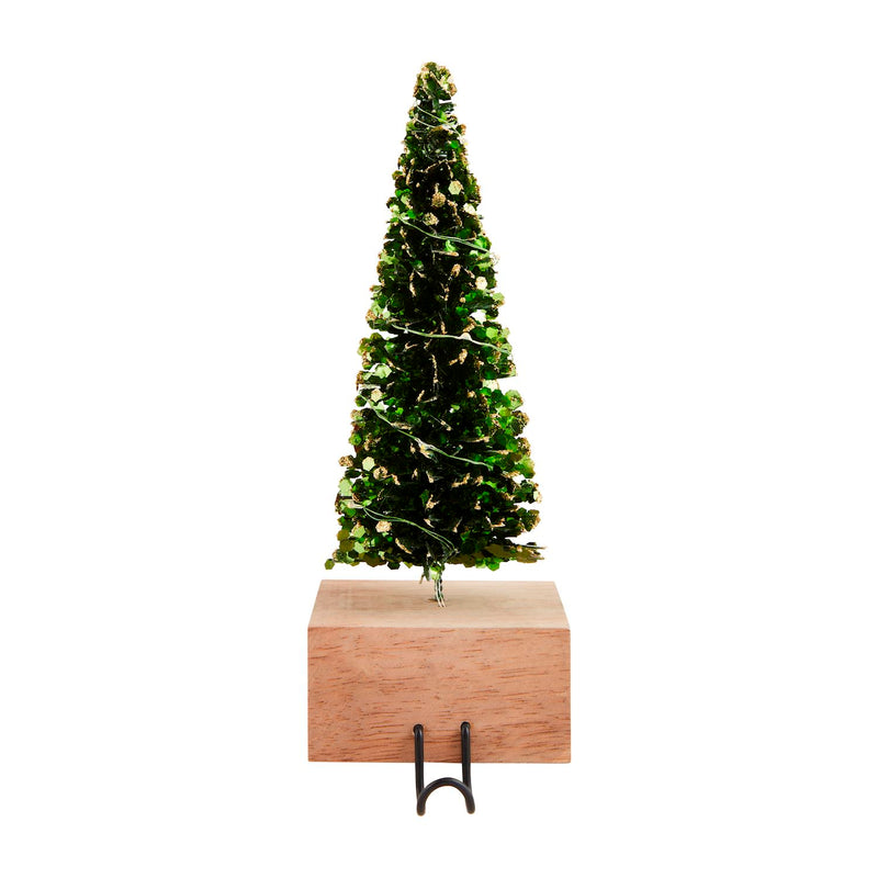 Light Up Boxwood Tree Stocking Holder