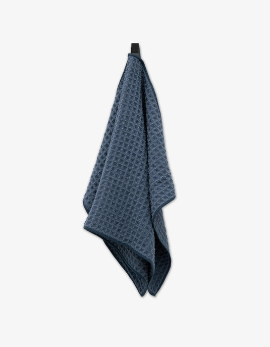 Geometry Waffle Hand Towel - MIDNIGHT BLUE
