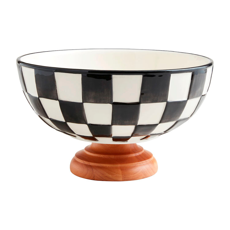Checkered Pedestal Bowl