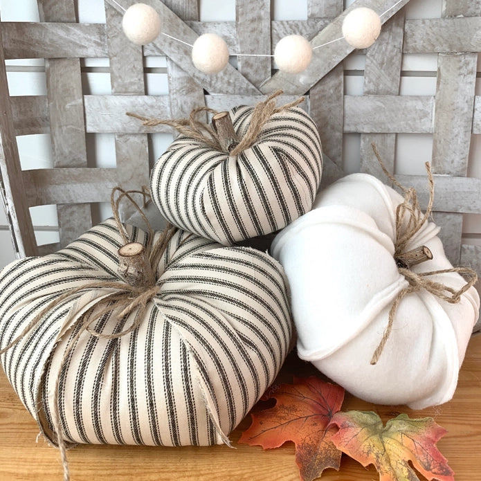 Farmhouse Rustic Fabrick Pumpkin