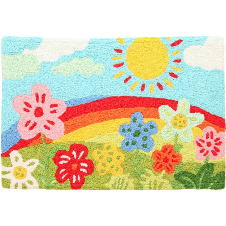 Groovy Flowers Jellybean Rug 20" x 30"