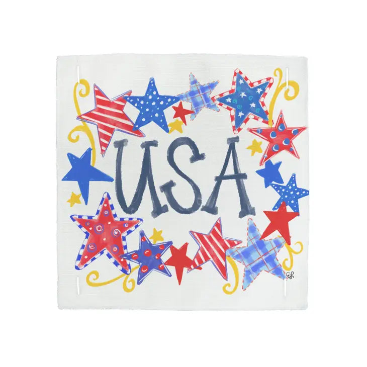"USA" Patriotic Square Pillow Swap