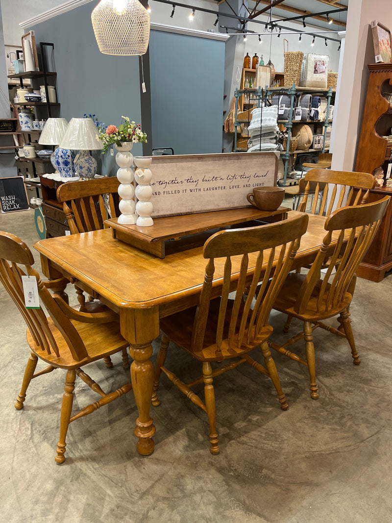 Dining Table Set w 6 chairs / 1 leaf