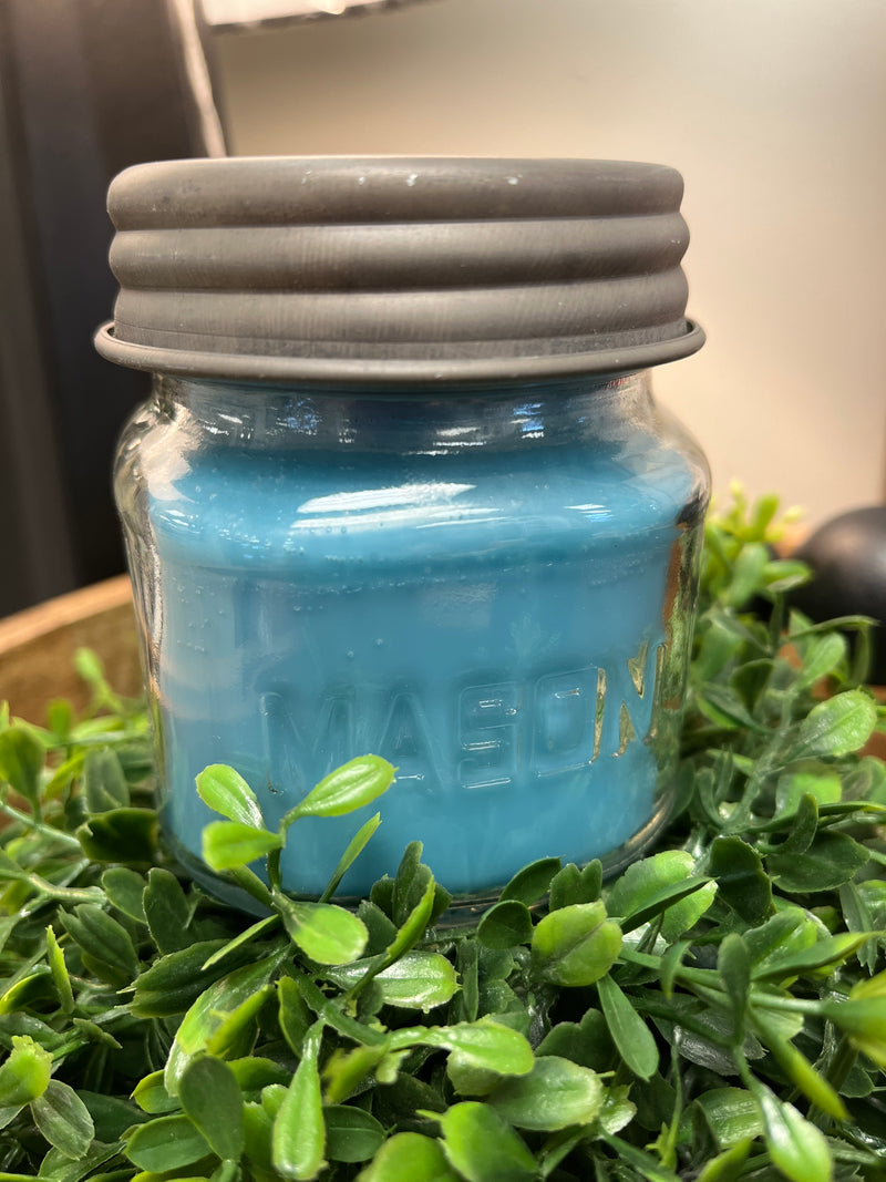 Mason Jar Scented Candle - Blue Spruce