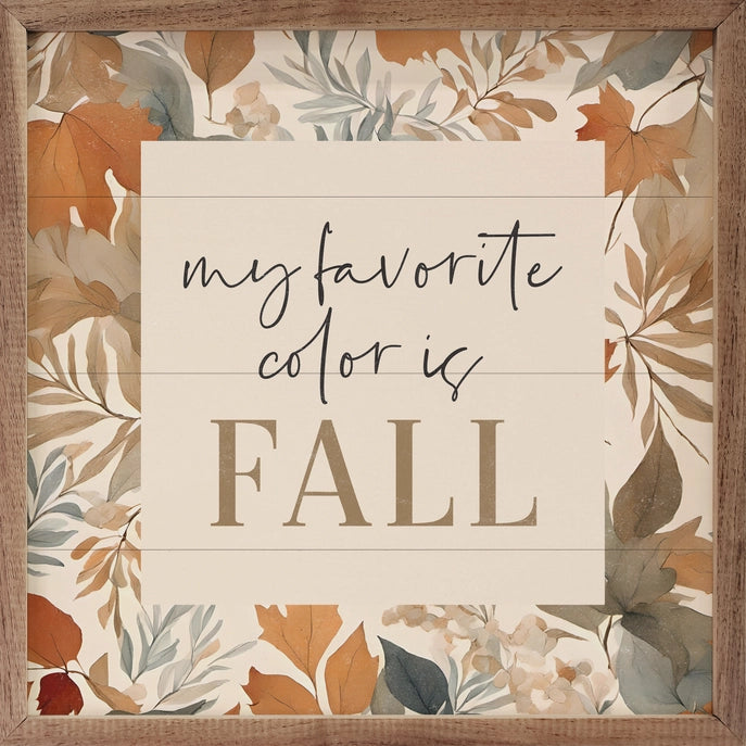 Fall My Favorite Color Framed Wall Decor
