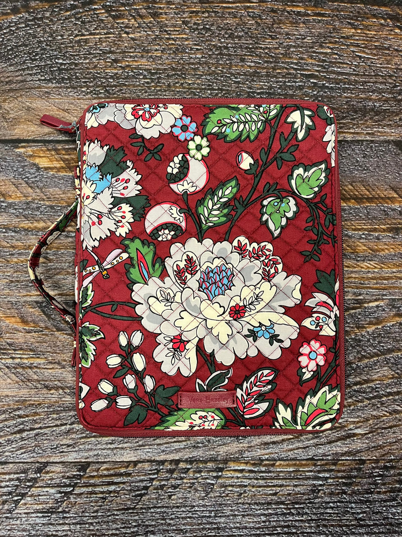 Vera Bradley Bordeaux Blooms Tablet Tamer Organizer