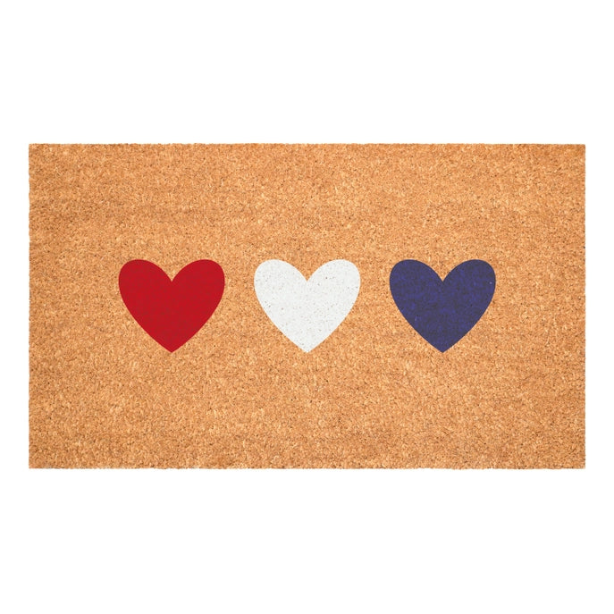 Patriotic Hearts Doormat