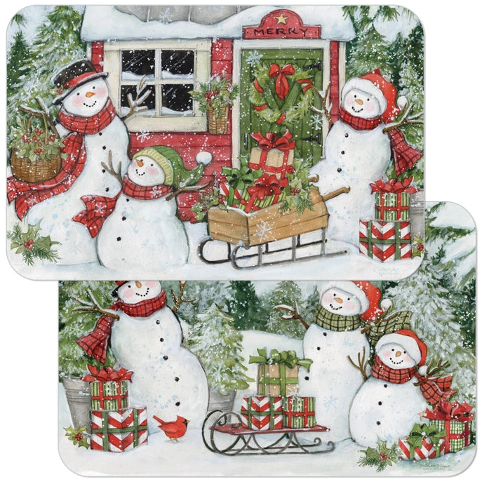 Snowman's Farmhouse Reversible Placemat