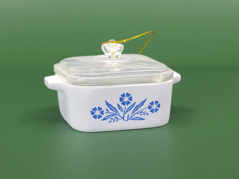 Corning Ware Inspired Mini Cornflower Ornament