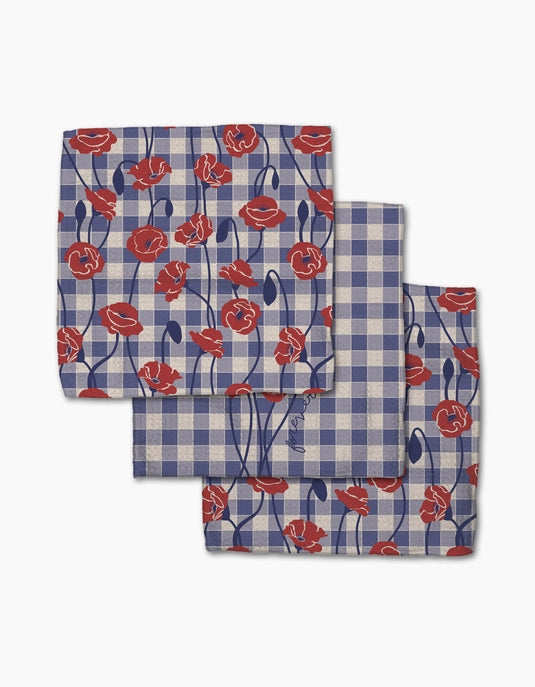 Geometry Dishcloth Set - Forever Free Poppies