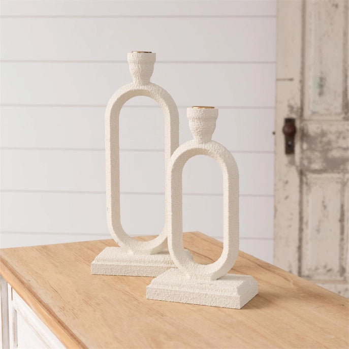 Stucco Finish Candle Holder