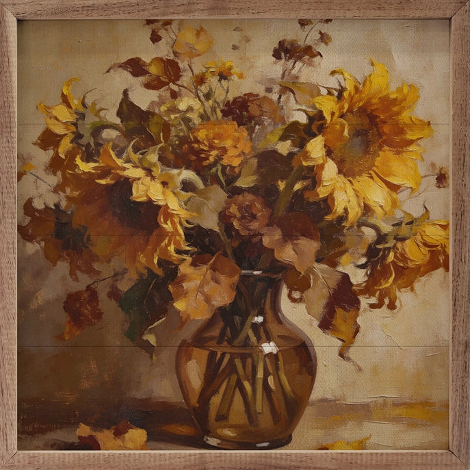 12X12 Sunflower Harvest Boutique Framed Art