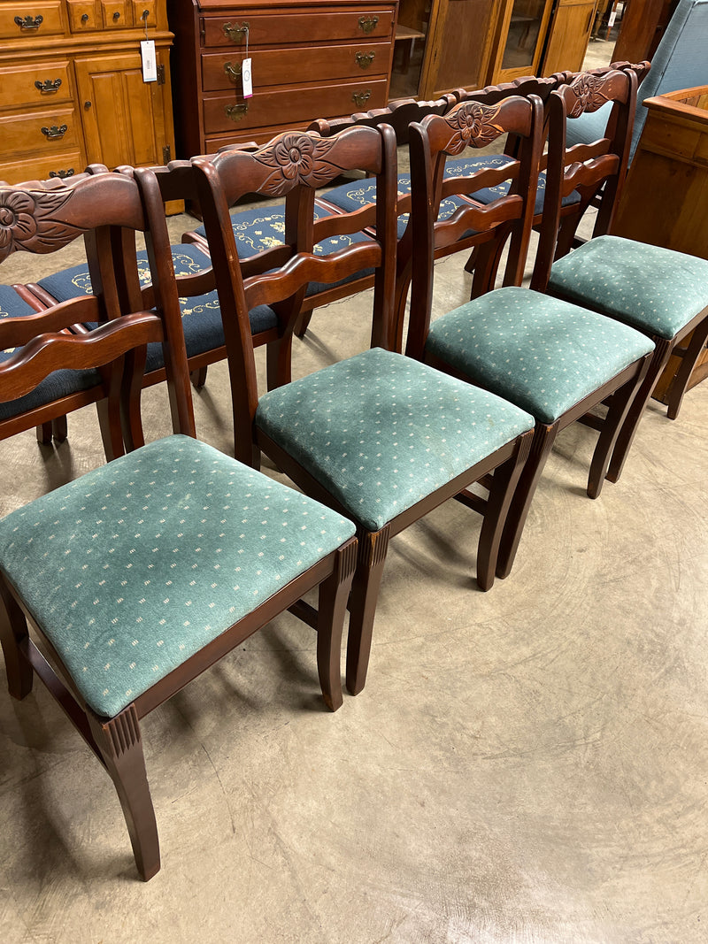 SET OF 4 Rose Carved Chairs