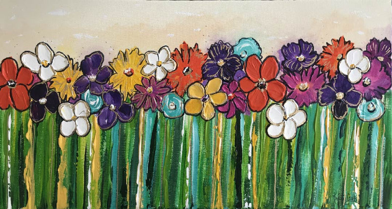 Row of Flowers Lumbar Pillow Swap