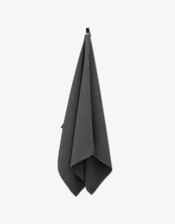Geometry Waffle Bath Towel - CHARCOAL