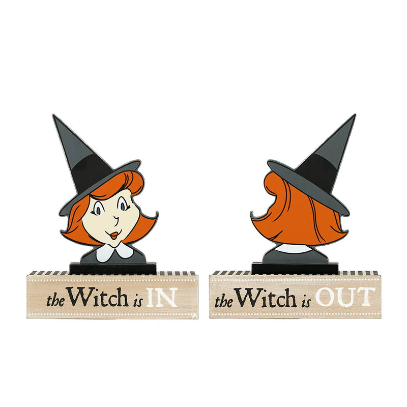 Witch Reversible Wood Cutout Sitter