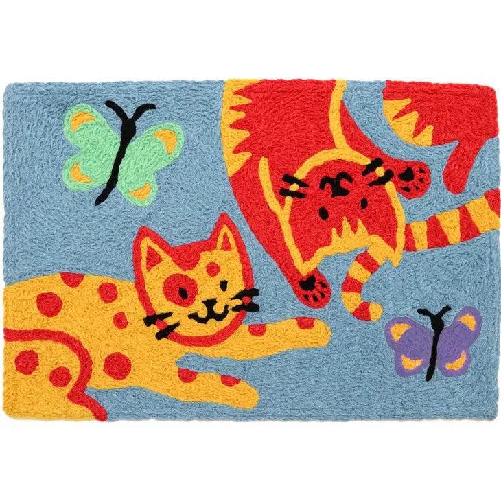 Kitties and Butterflies Jellybean® Rug 20" X 30" - Pet