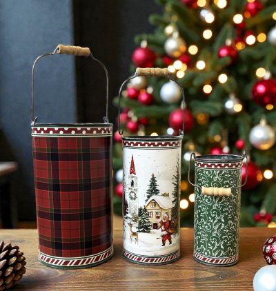 Multi Pattern Christmas Bucket