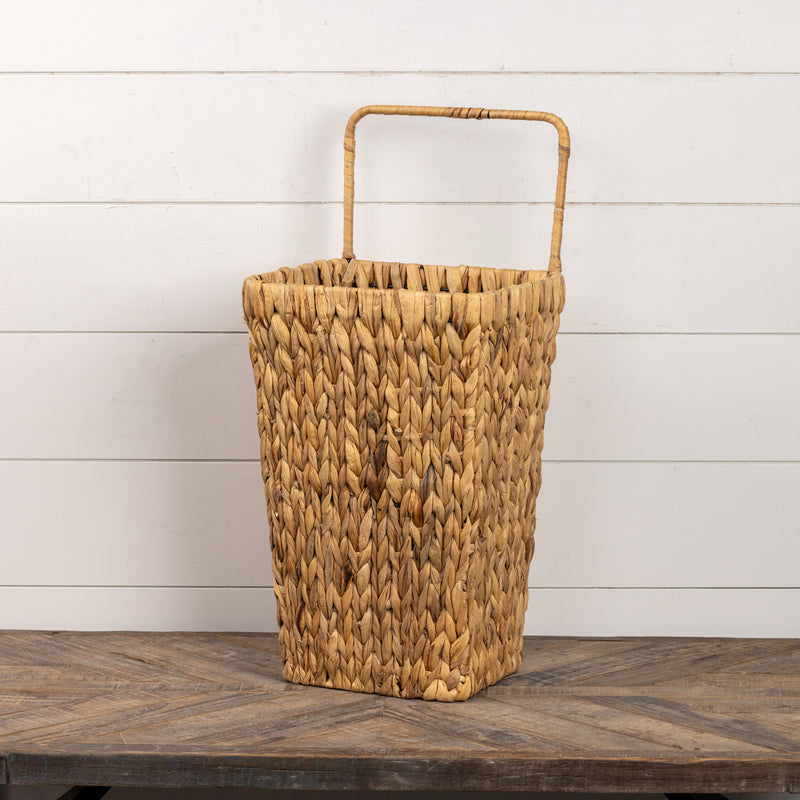 27" BASKET WEAVE HAMPER