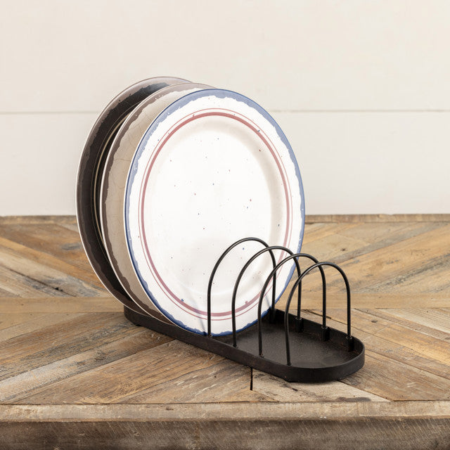 BLACK 6-PLATE RACK