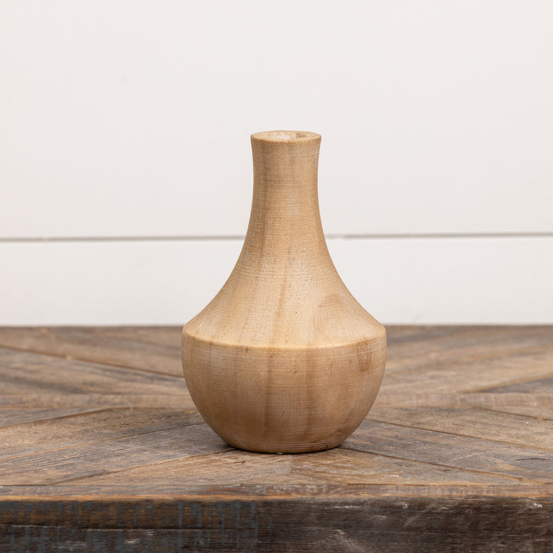 Curved Natural Wood Vase