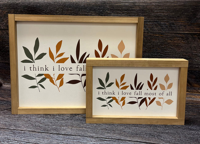 Love Fall Most of All Framed Wall Decor